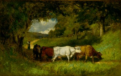 Die Kühe nach Hause treiben von Edward Mitchell Bannister