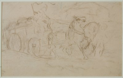 Pferd und Wagen (Nr. 9), ca. 1880er von Edward Mitchell Bannister