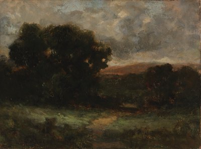 Unbetitelte Landschaft mit Wiese und Bäumen, n.d. von Edward Mitchell Bannister