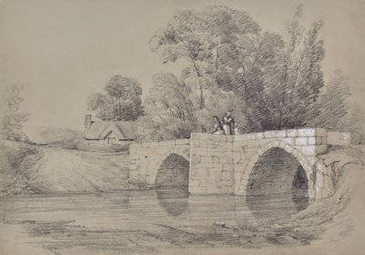 Landschaft mit Brücke und Figuren von Edward Pretty