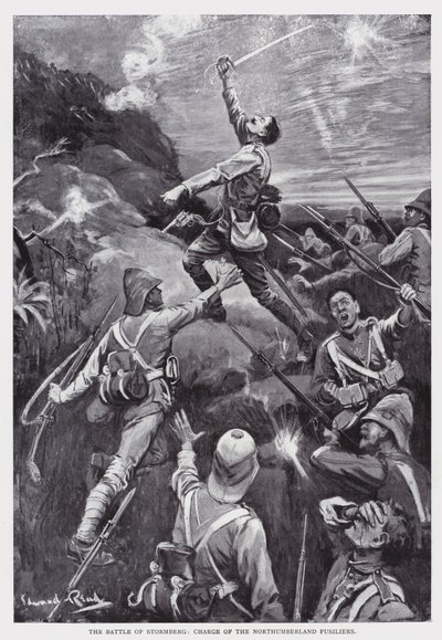 Die Schlacht von Stormberg, Angriff der Northumberland Fusiliers von Edward Read