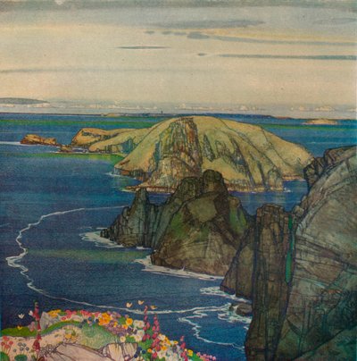 Die Insel Brecqhou, vor Sark, ca. 1921 von Edward Reginald Frampton