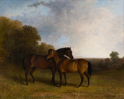 Zwei Jäger in einer Landschaft von Edward Robert Smythe