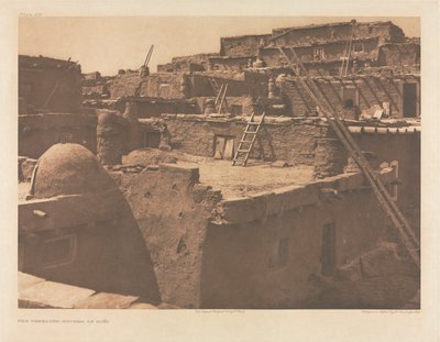 Portfolio XVII, Platte 609: Die Terrassenhäuser von Zuñi von Edward S. Curtis