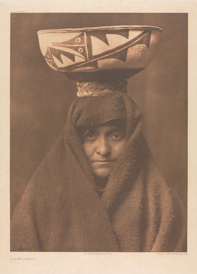 Portfolio XVII, Platte 614: Eine Zuñi-Frau von Edward S. Curtis