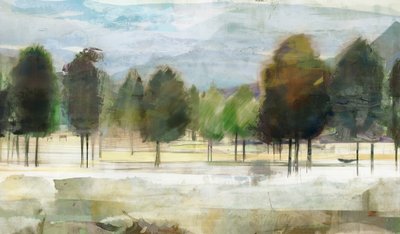 Abstrakte Waldlandschaft von Edward Selkirk