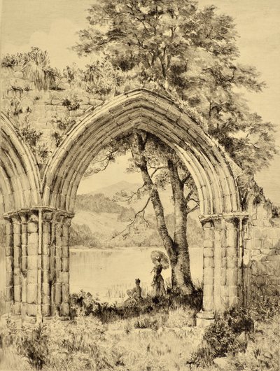 Der Forth: See von Menteith von Inchmahome Priory, ca. 1880 von Edward Slocombe