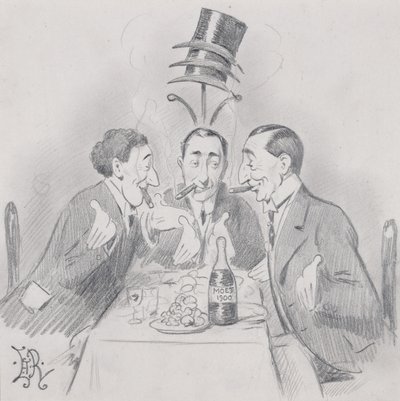 Ein berühmtes Mittagessen zu dritt (Die drei Isaacs) von Edward Tennyson Reed