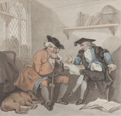 Eine College-Szene oder ein vergeblicher Versuch auf die Geldbörse von Old Square-toes, 1. August 1787 von Edward Williams