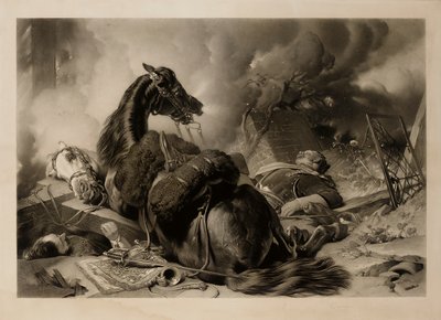 Zeit des Krieges und Zeit des Friedens, Gravur von Thomas Lewis Atkinson von Edwin (after) Landseer
