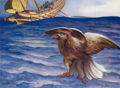 Er rief Adler! und wurde ein Adler und flog ins Schiff von Edwin Arthur Norbury