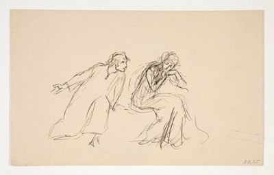 Angelo und Isabella (Studie für .1104) - Akt II, Szene IV, Maß für Maß von Edwin Austin Abbey