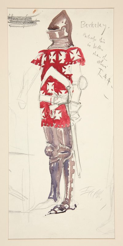 Berkeley, Kostümentwurf für Henry Irving von Edwin Austin Abbey