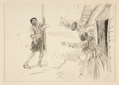Christopher Sly, Illustration für Einleitung, Szene ii, Der Widerspenstigen Zähmung von Edwin Austin Abbey
