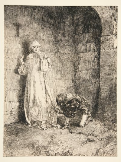 Claudio und Isabella - Akt III, Szene I, Maß für Maß von Edwin Austin Abbey