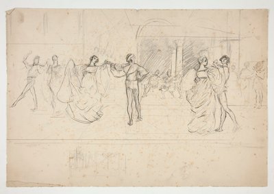 Kompositionsstudie von Edwin Austin Abbey