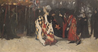 Kompositionsstudie für Richard, Herzog von Gloucester, und Lady Anne von Edwin Austin Abbey