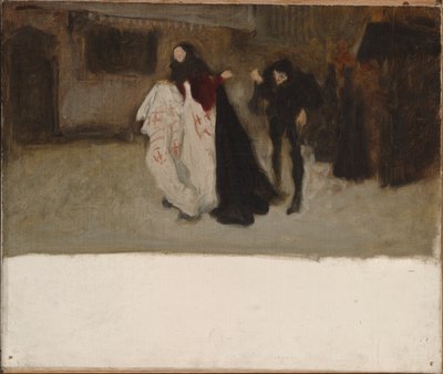 Kompositionsstudie für Richard, Herzog von Gloucester, und Lady Anne von Edwin Austin Abbey