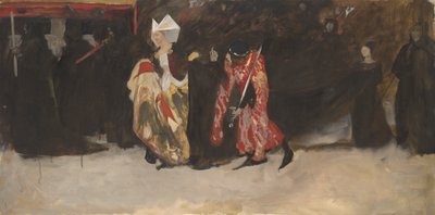 Kompositionsstudie für Richard, Herzog von Gloucester, und die Lady Anne von Edwin Austin Abbey