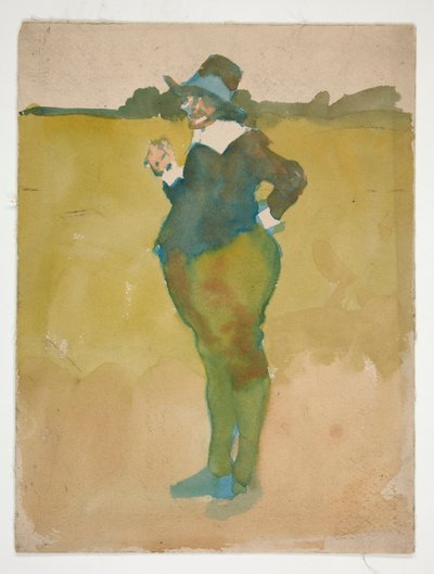 Dicker Mann in Landschaft von Edwin Austin Abbey