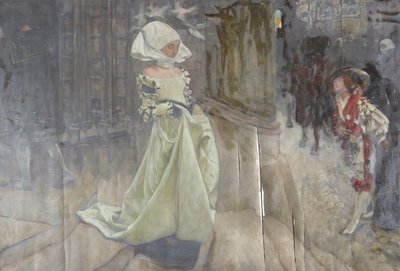 Figurenstudie, möglicherweise für Margaret und Faust von Edwin Austin Abbey