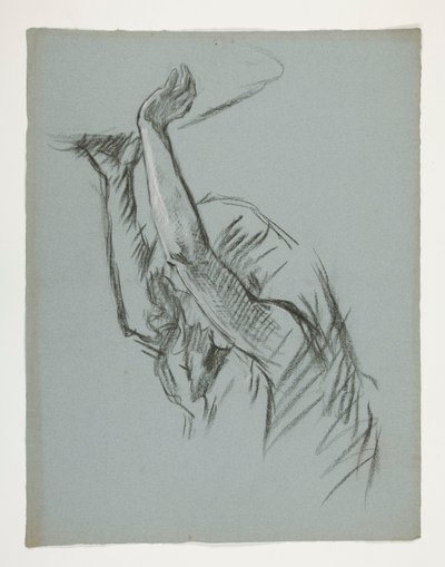 Figurenstudie für Schloss des Grals, aus Die Suche nach dem Heiligen Gral (eine Serie von 15 Gemälden für die Boston Public Library, abgeschlossen 1901) von Edwin Austin Abbey