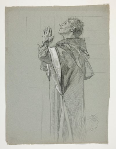 Figurenstudie für König Artus von Edwin Austin Abbey