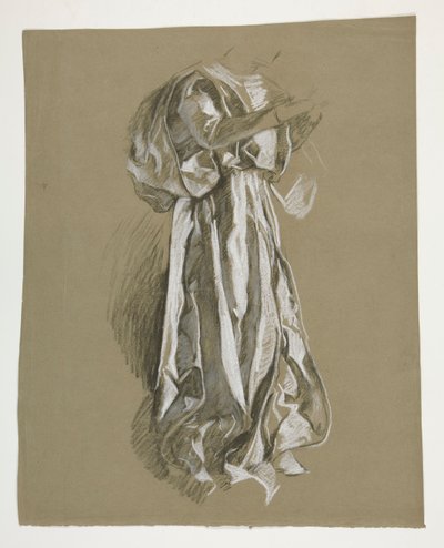 Figurenstudie für den jungen Galahad, aus Die Suche nach dem Heiligen Gral (erste einer Serie von fünfzehn Wandgemälden für die Boston Public Library, abgeschlossen 1901) von Edwin Austin Abbey