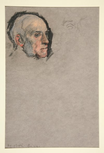 Kopf eines Mannes, Krönungsporträt von Edward VII von Edwin Austin Abbey
