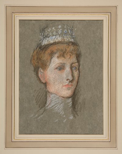 Kopf der Prinzessin von Wales (Königin Mary) von Edwin Austin Abbey