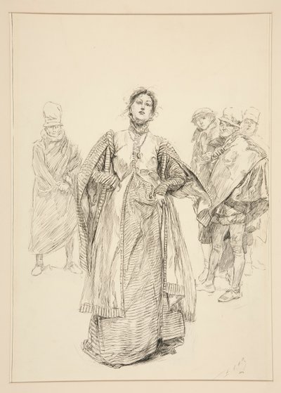 Katharina, Illustration für Akt I, Szene i, Der Widerspenstigen Zähmung von Edwin Austin Abbey