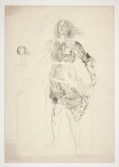 Die Jungfrau (Studie für .1181) - Akt III, Szene II, König Heinrich VI (Teil I) von Edwin Austin Abbey