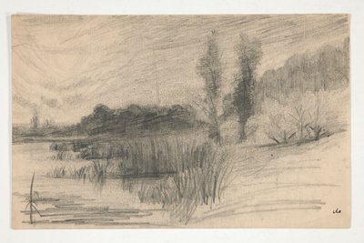 Landschaft am Wasser von Edwin Austin Abbey