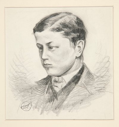 Porträt eines nicht identifizierten jungen Jungen von Edwin Austin Abbey