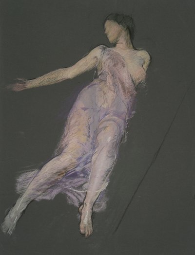 Möglicherweise eine Studie für die Figur von 17 Uhr von Edwin Austin Abbey