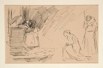 Vorläufige Skizze für Akt II, Szene I, Alle von Edwin Austin Abbey
