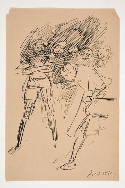 Vorläufige Skizze für Akt IV, Szene III, Alle von Edwin Austin Abbey