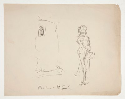 Vorzeichnung für Die lustigen Weiber von Windsor von Edwin Austin Abbey