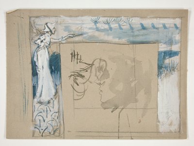 Vorläufige Skizze für eine Kaminumrandung von Edwin Austin Abbey