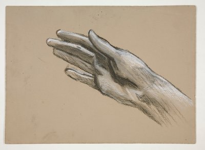 Skizze einer Hand (recto); Kompositionsstudien für ein Stück (?) (verso) von Edwin Austin Abbey