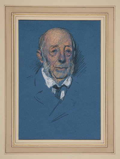 Studie. Älterer Mann für Krönung von Edwin Austin Abbey