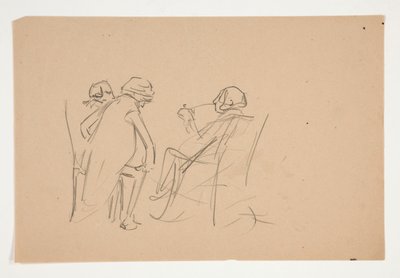 Studie für .1207 - Illustration für Oliver Goldsmith von Edwin Austin Abbey