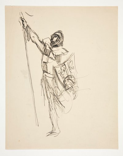 Studie für Kreuzfahrer, die Jerusalem sichten von Edwin Austin Abbey