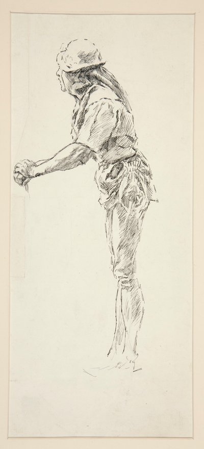 Studie für Dull, aus Liebe von Edwin Austin Abbey