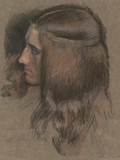 Studie für den Kopf von Hamlet in Hamlet von Edwin Austin Abbey