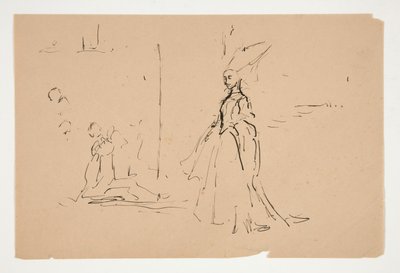 Studie für Priester und die große Dame von Edwin Austin Abbey