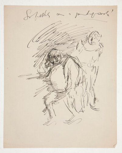 Studie für ein unidentifiziertes Shakespeare-Stück, möglicherweise Falstaff von Edwin Austin Abbey