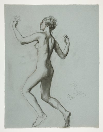 Studie für die Figur von 10 Uhr von Edwin Austin Abbey