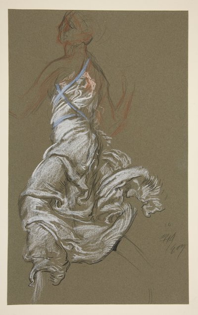 Studie für die Figur von 10 Uhr von Edwin Austin Abbey