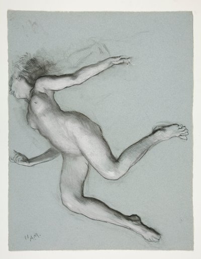 Studie für Figur von 11 Uhr für von Edwin Austin Abbey